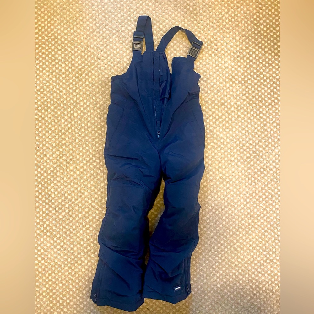 Lands End kid’s ski bibs navy size 5